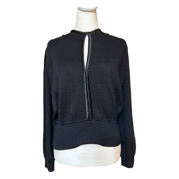 Vintage St John Marie Claire Black Evening Jacket Santana Silk Trim Size 12 L - Picture 6 of 8